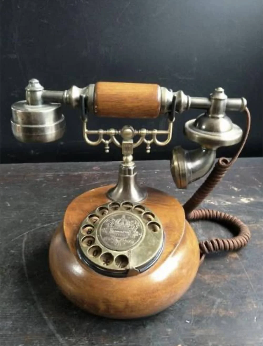 3-tuya Vintage-Style Rotary Dial Telephone - Image 1